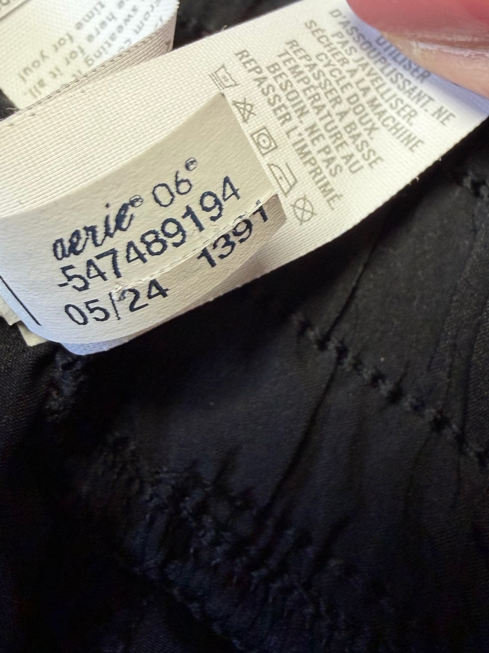Offline Aerie Low Rise Lightweight Jogger Womens Small Black Real Good - Picture 12 of 12
